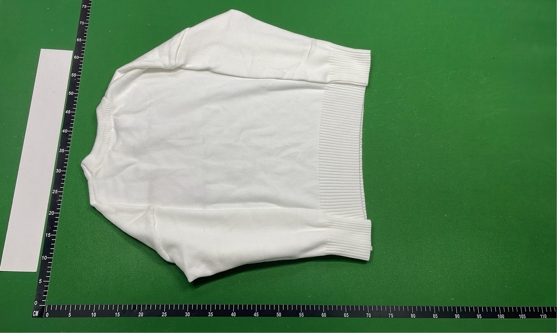 White Knit Sweater with Red Heart and A Logo