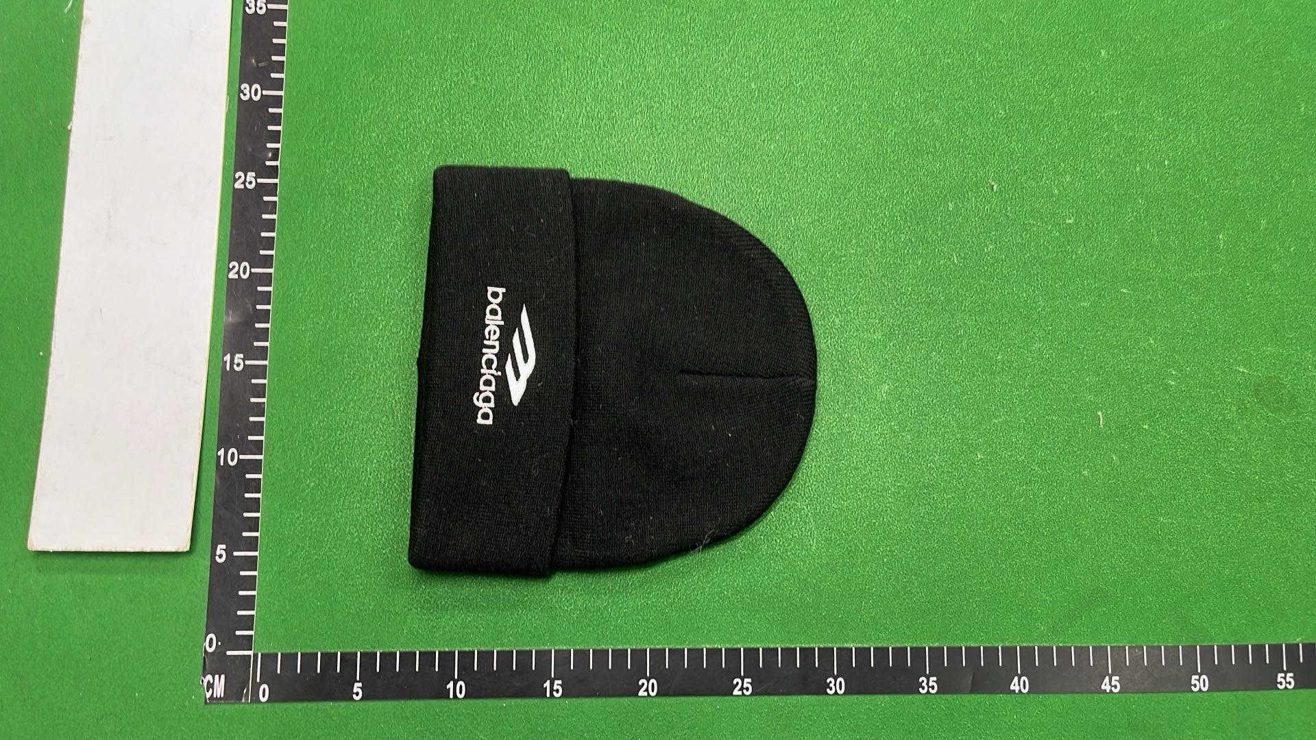 Balenciaga Black Beanie Hat with Logo Embroidery