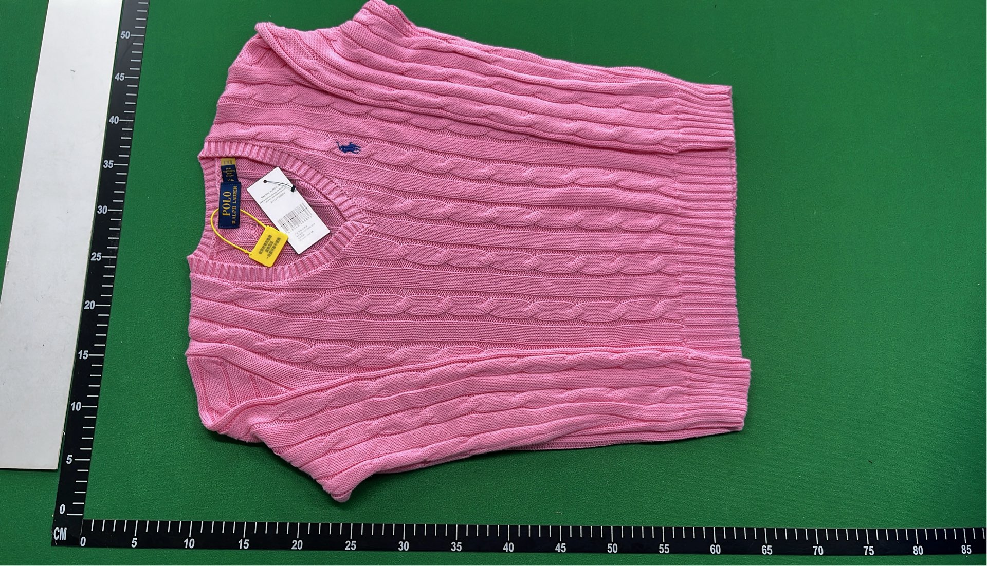 V-Neck Knit Sweater for Women - Classic Cable Knit Design