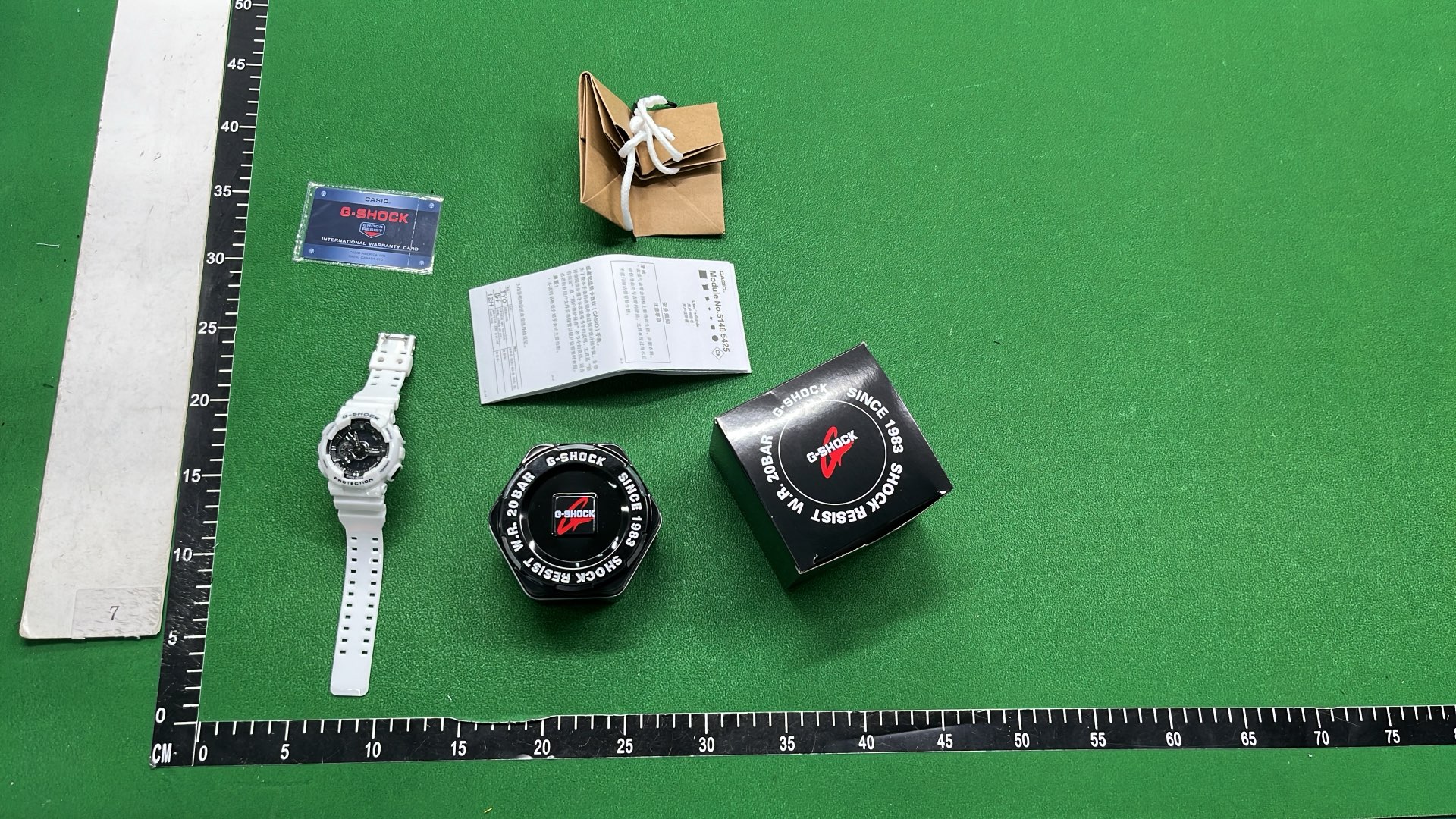 Casio G-Shock GA-110 White Resin Watch with Black Dial