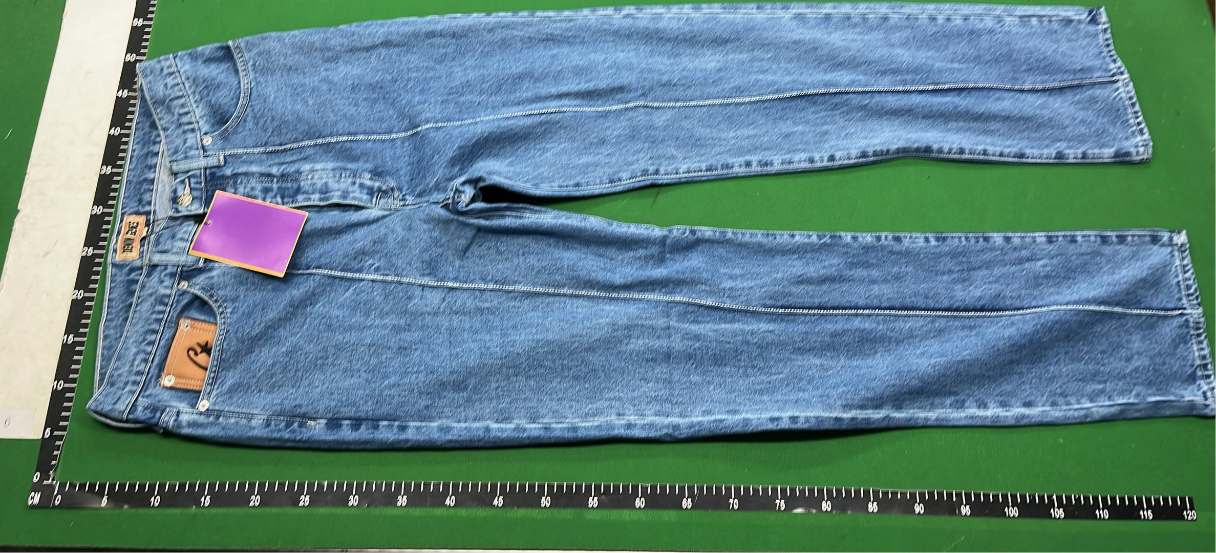C*Star Denim Jeans with Star Patch and Logo Pockets