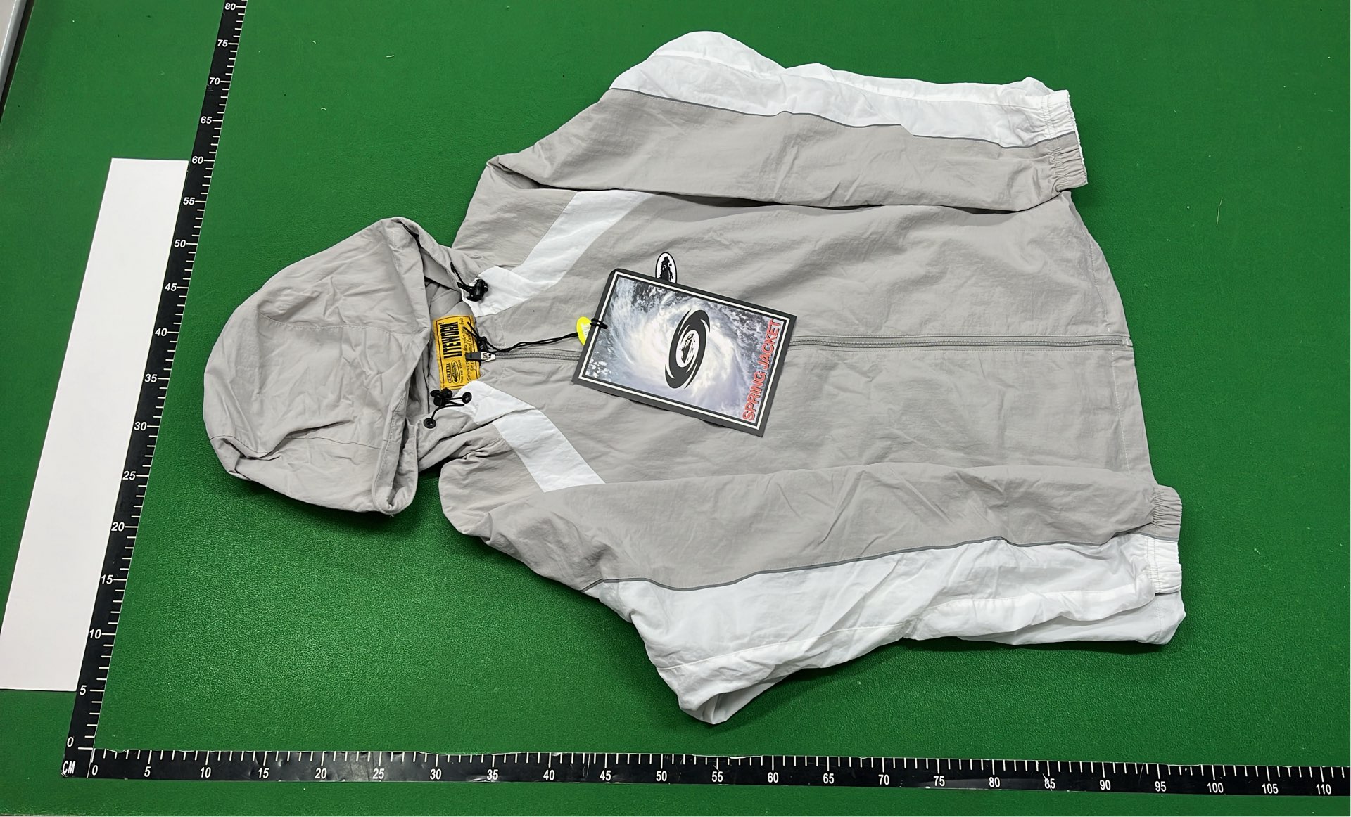 Lightweight Windbreaker Jacket - Black, Yellow, White
