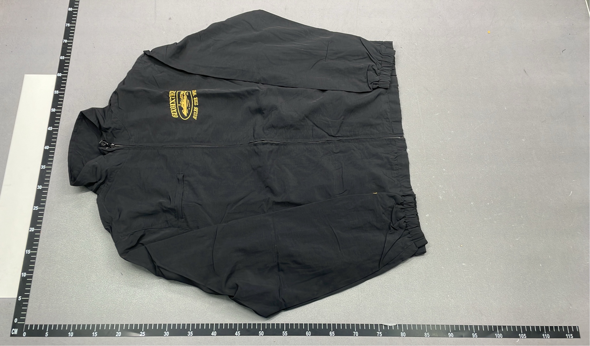 SIXSIXSEPT Navy Blue Windbreaker Jacket with Embroidered Logo