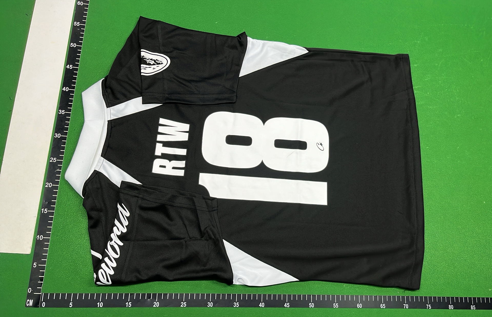 Black and White Cafe Graphic Jersey T-Shirt