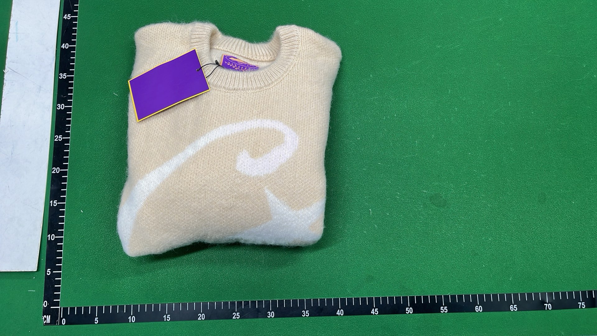 Cream Gucci Knit Sweater with Logo Design