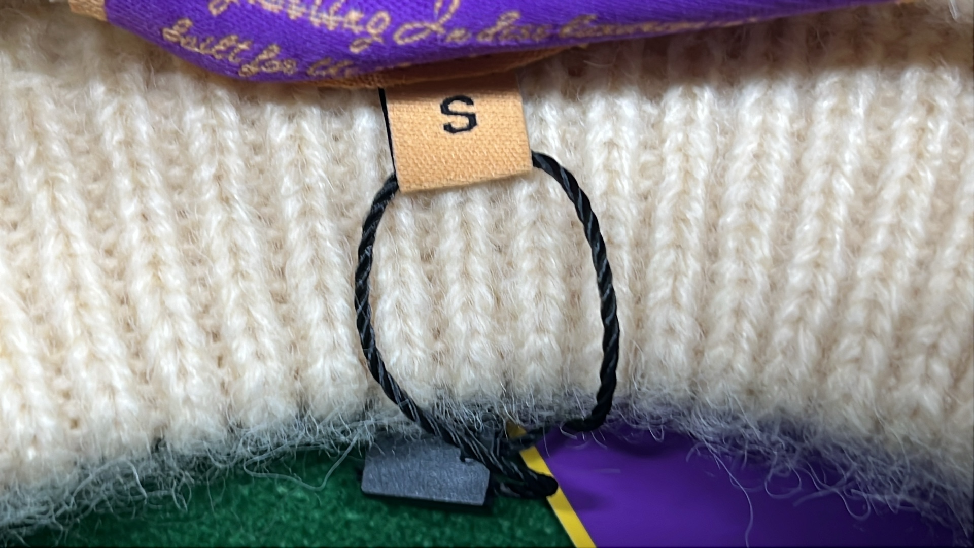 Cream Gucci Knit Sweater with Logo Design