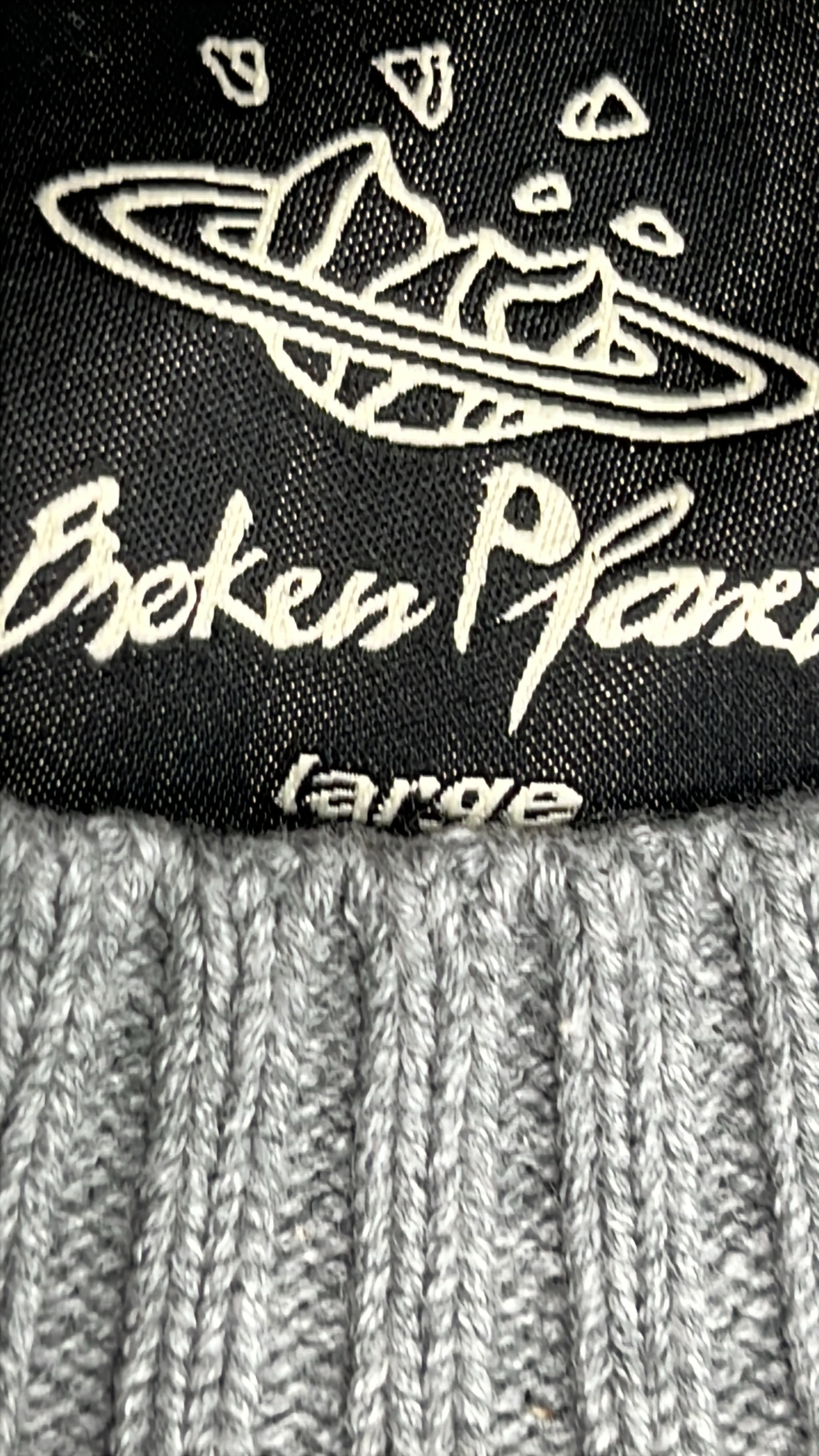 Gray Knit Sweater with Space Design