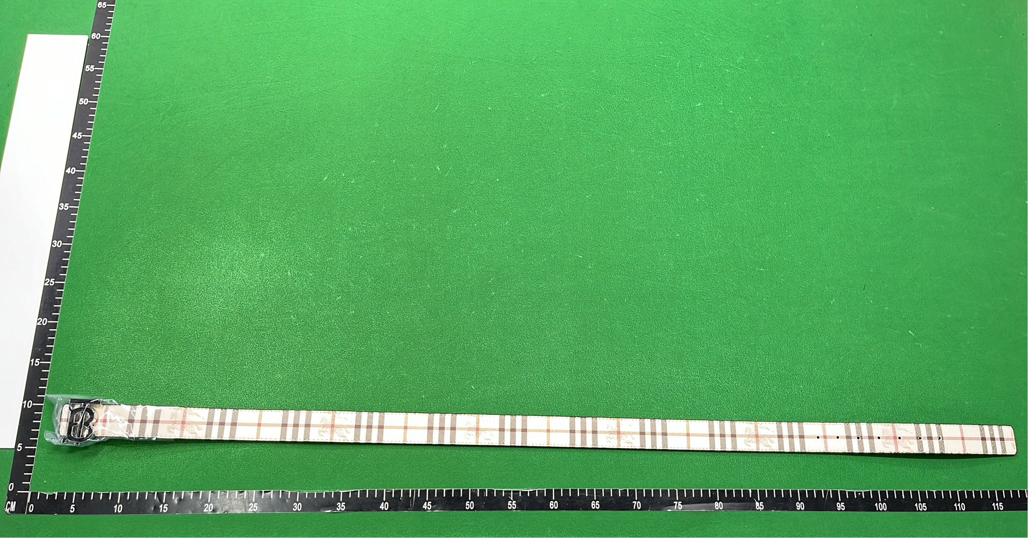Burberry Iconic Check Belt with Monogram Buckle