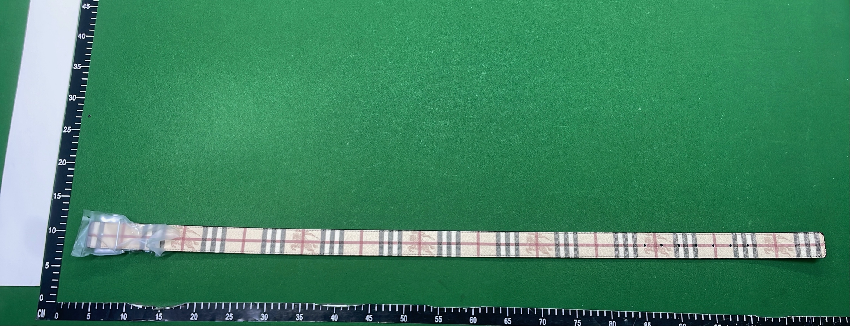 Burberry Iconic Check Belt with Monogram Buckle