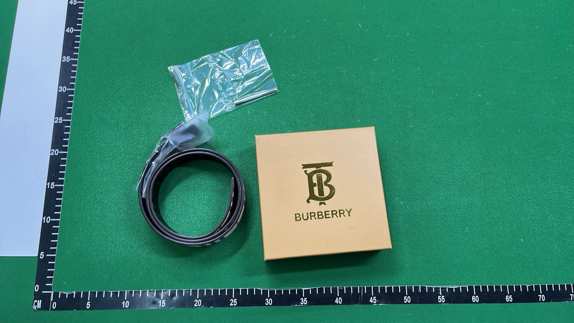 Burberry Iconic Check Belt with Monogram Buckle