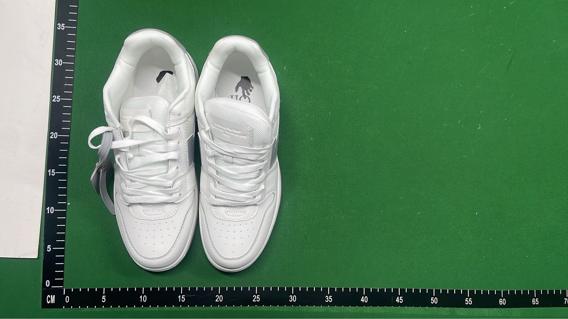 White and Black Arrow Design Sneakers by TOPMADE