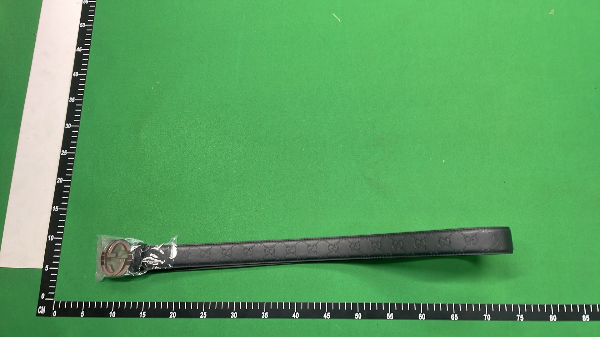 Gucci Interlocking G Belt in Black Leather with Silver Buckle