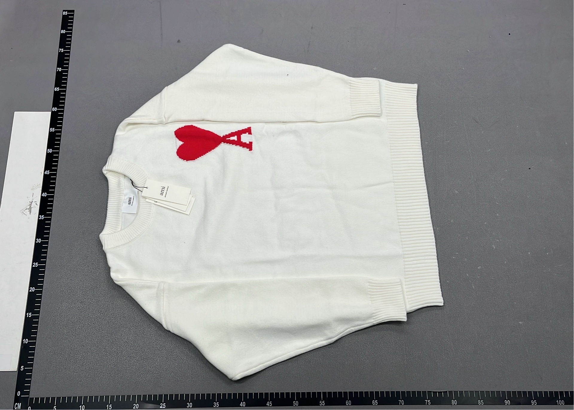 Pink Heart A Logo Knit Sweater