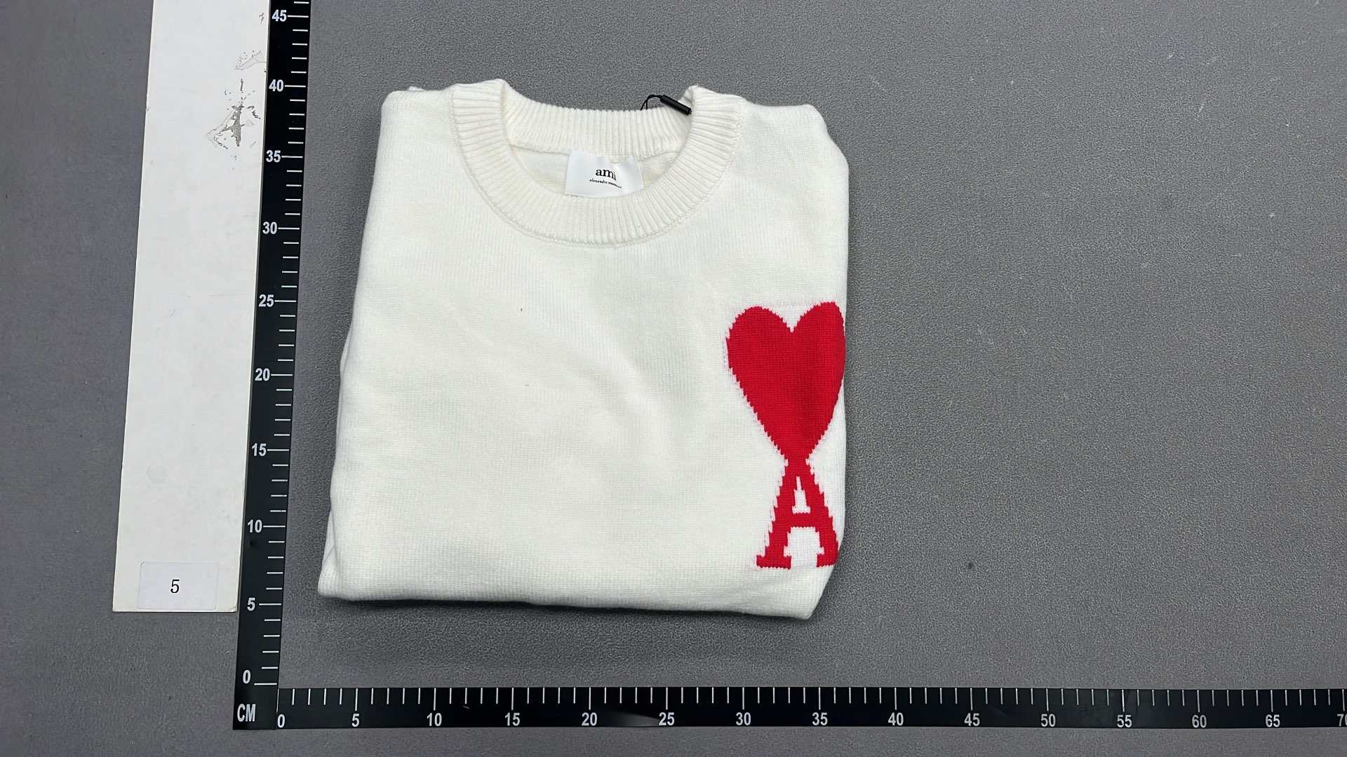 Pink Heart A Logo Knit Sweater