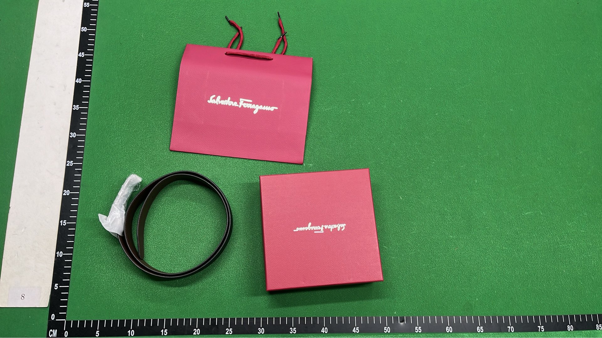 Ferragamo Gancini Belt with NFC Chip, Black & Brown Leather
