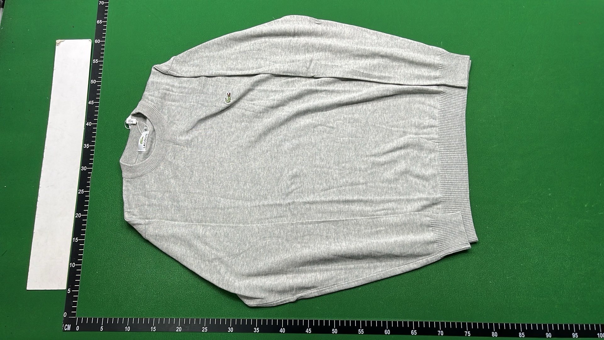 White Crewneck Sweater with Embroidered Logo