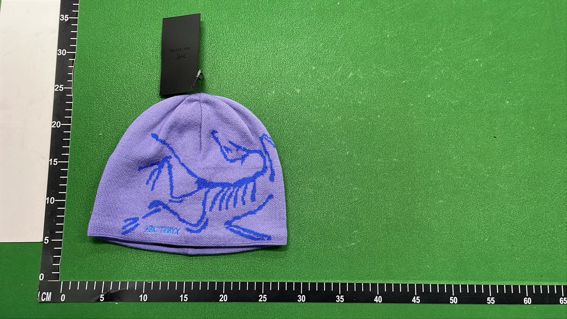 Stylish Navy Blue Beanie with Abstract Graffiti Design