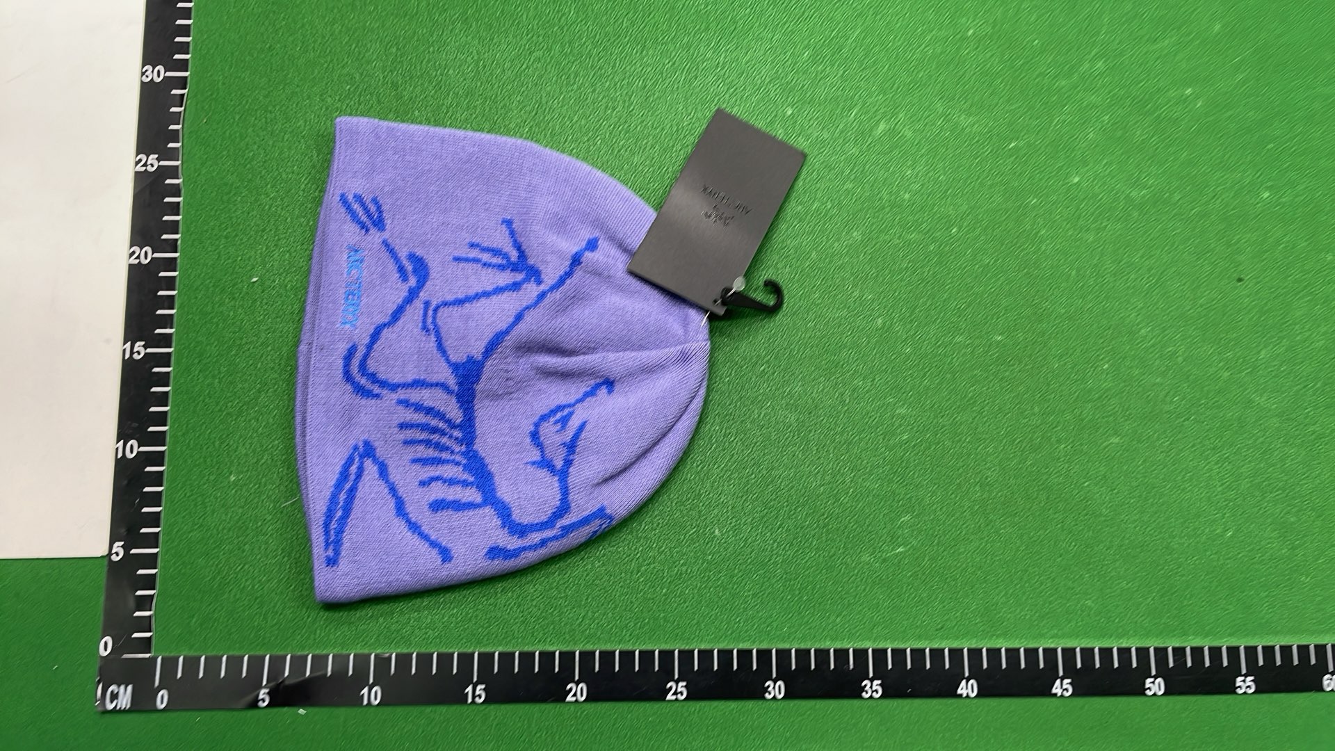 Stylish Navy Blue Beanie with Abstract Graffiti Design