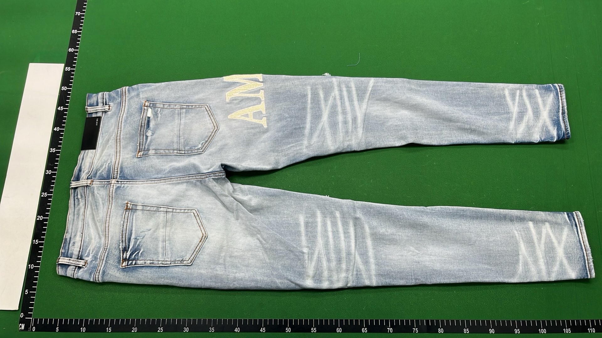 IRI Distressed Denim Jeans with Patched Holes