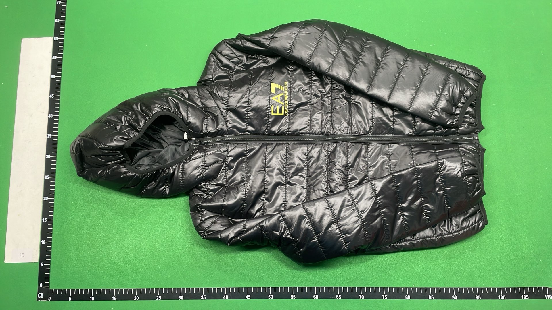 EA7 Black Hooded Puffer Jacket for Men - Lightweight Winter Coat