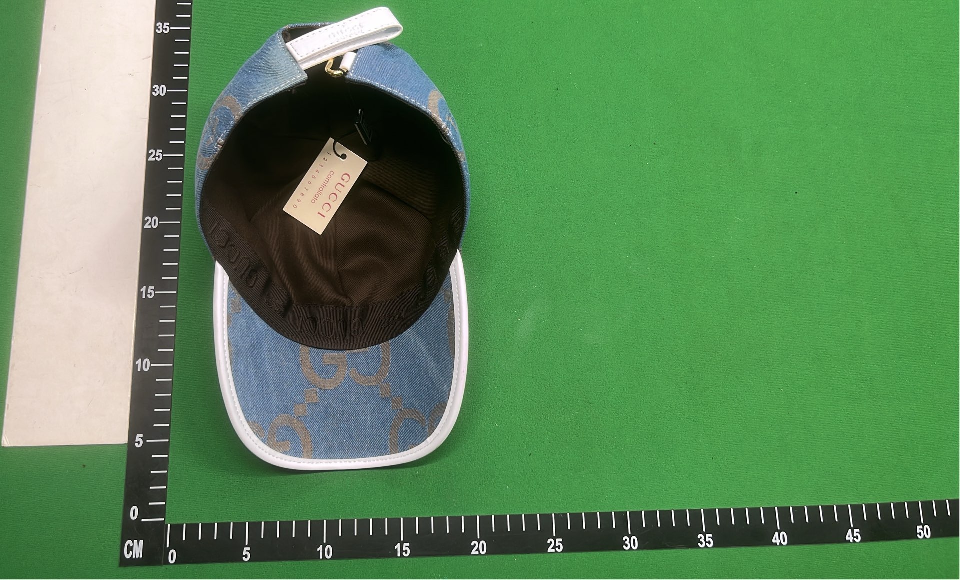 Gucci White GG Monogram Baseball Cap