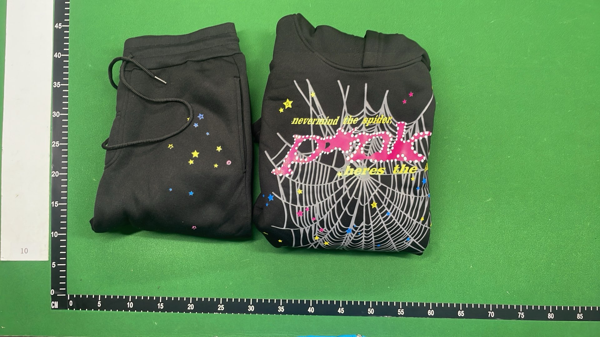Blue Spider Web Hoodie and Pants Set