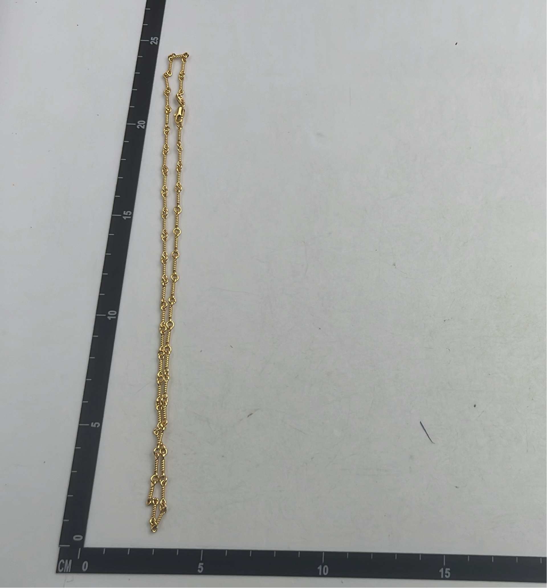 Gold Chain Necklace with Cross Design