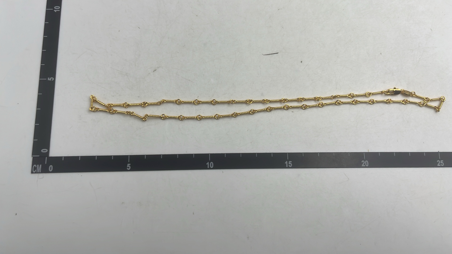 Gold Chain Necklace with Cross Design