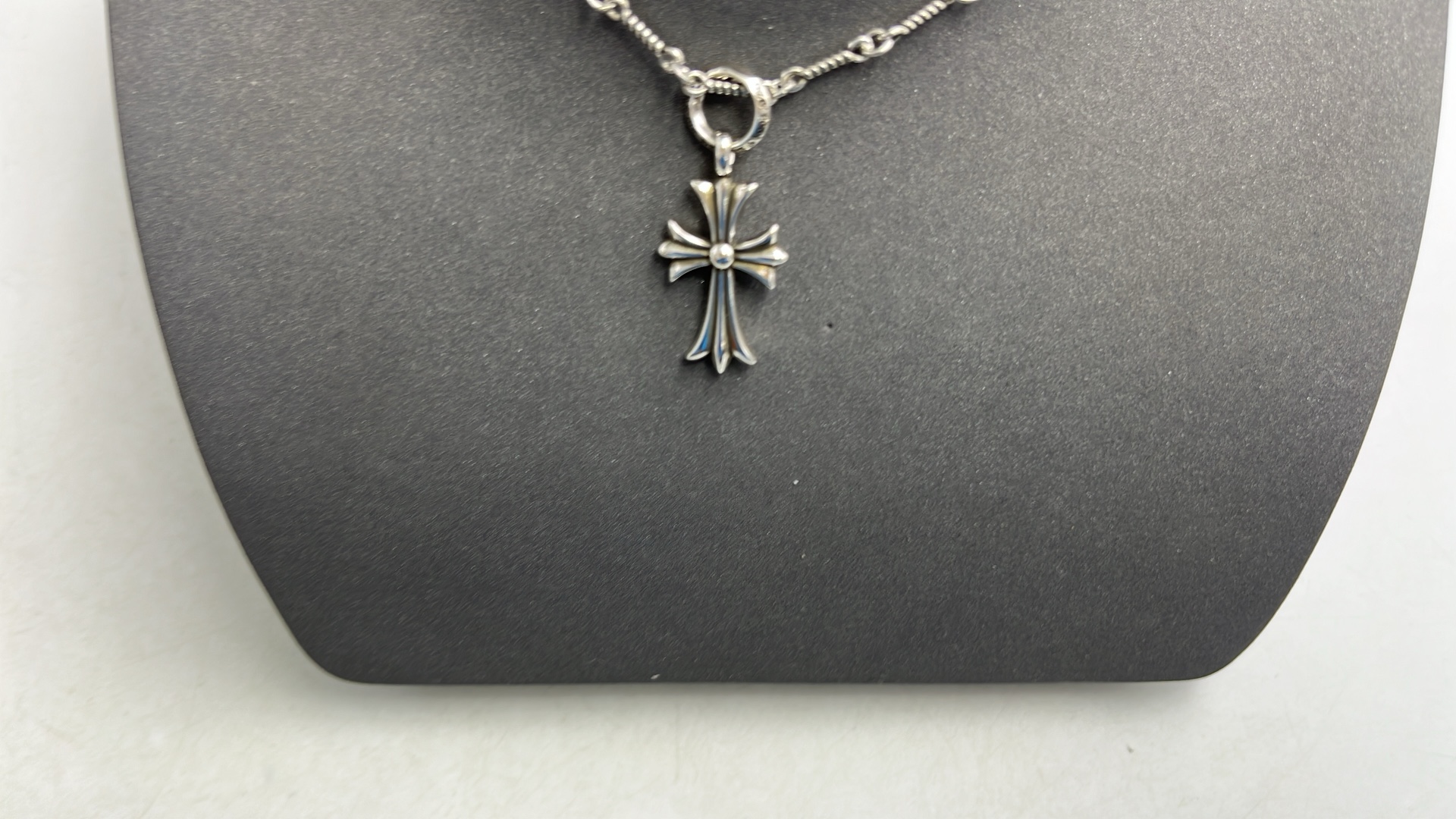 Chrome Hearts Cross Pendant Necklace Silver Chain