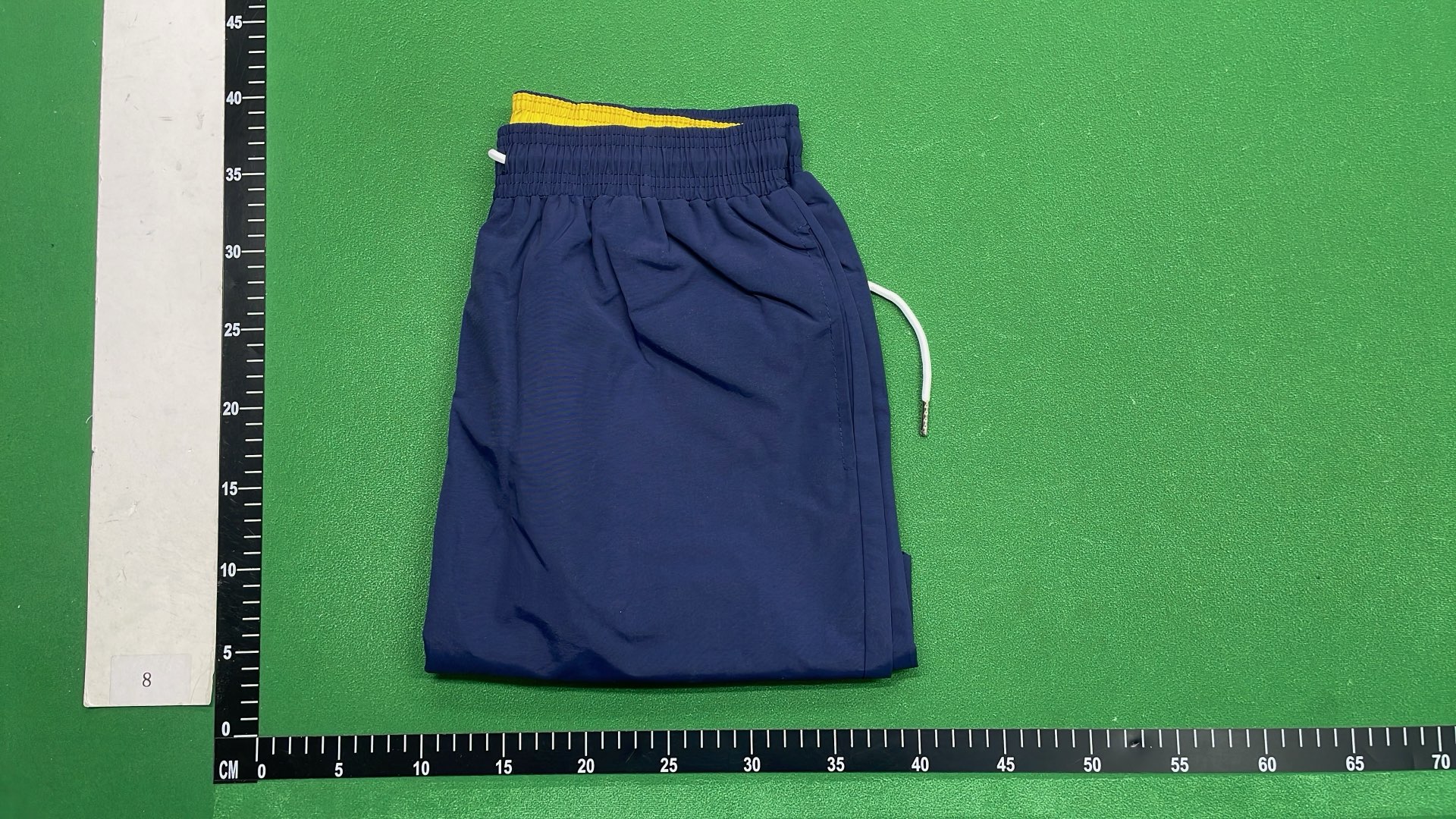 Men's Black Swim Shorts with White Drawstring and Logo