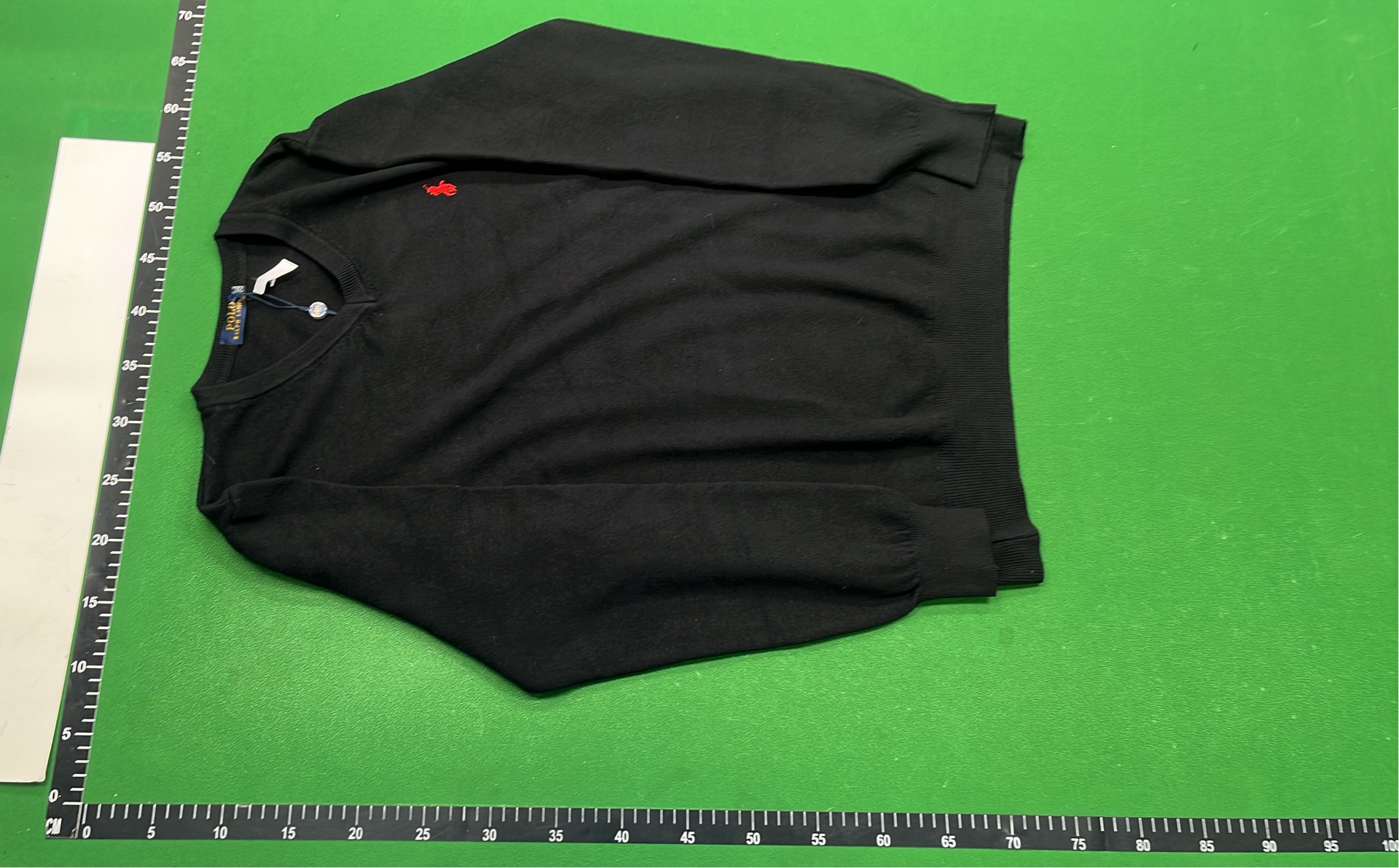 Men's V-Neck Sweater with Embroidered Pony Logo