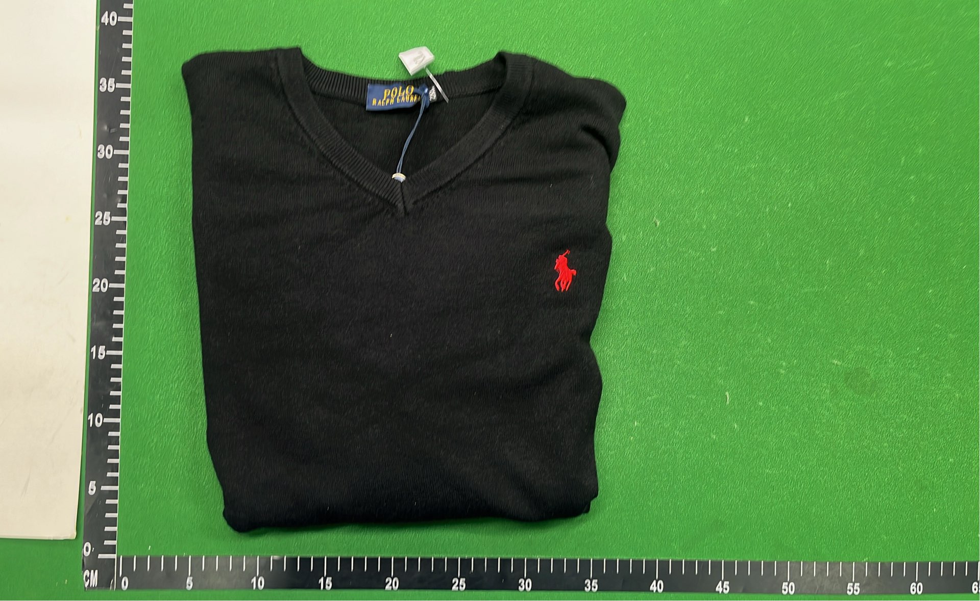 Men's V-Neck Sweater with Embroidered Pony Logo