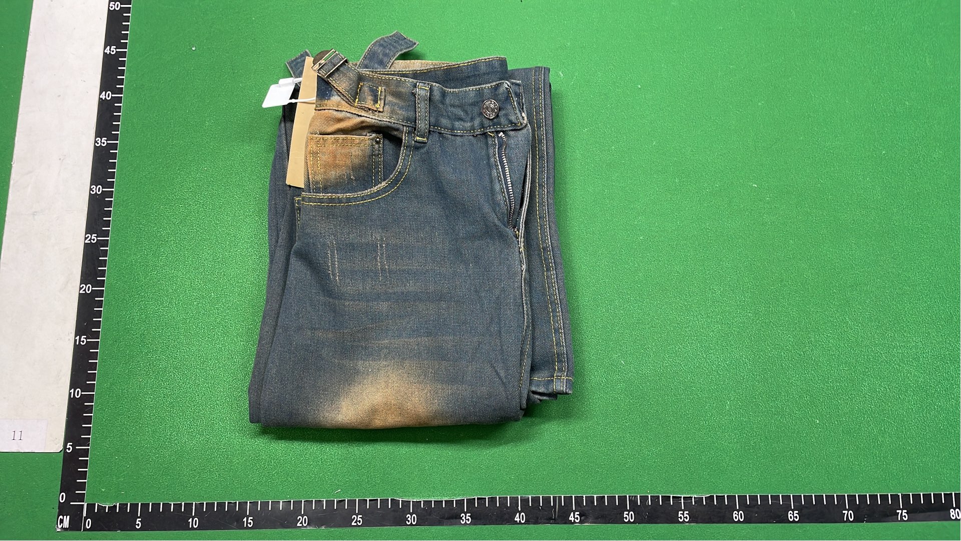Vintage Washed Wide Leg Denim Jeans for Men