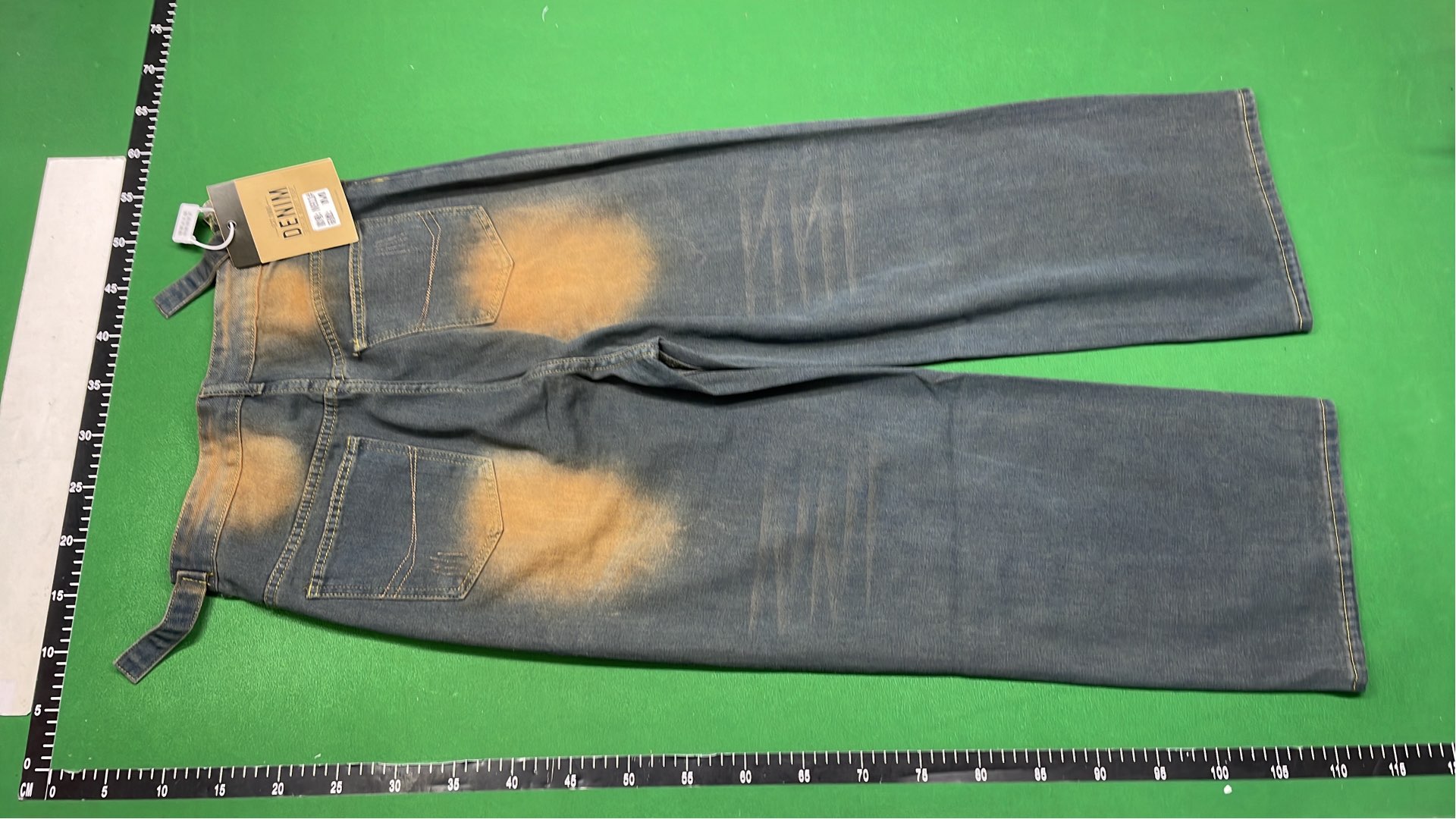 Vintage Washed Wide Leg Denim Jeans for Men