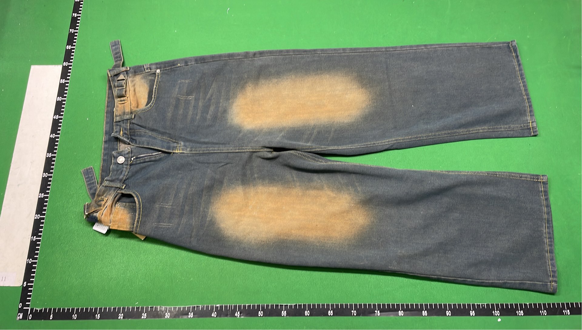Vintage Washed Wide Leg Denim Jeans for Men