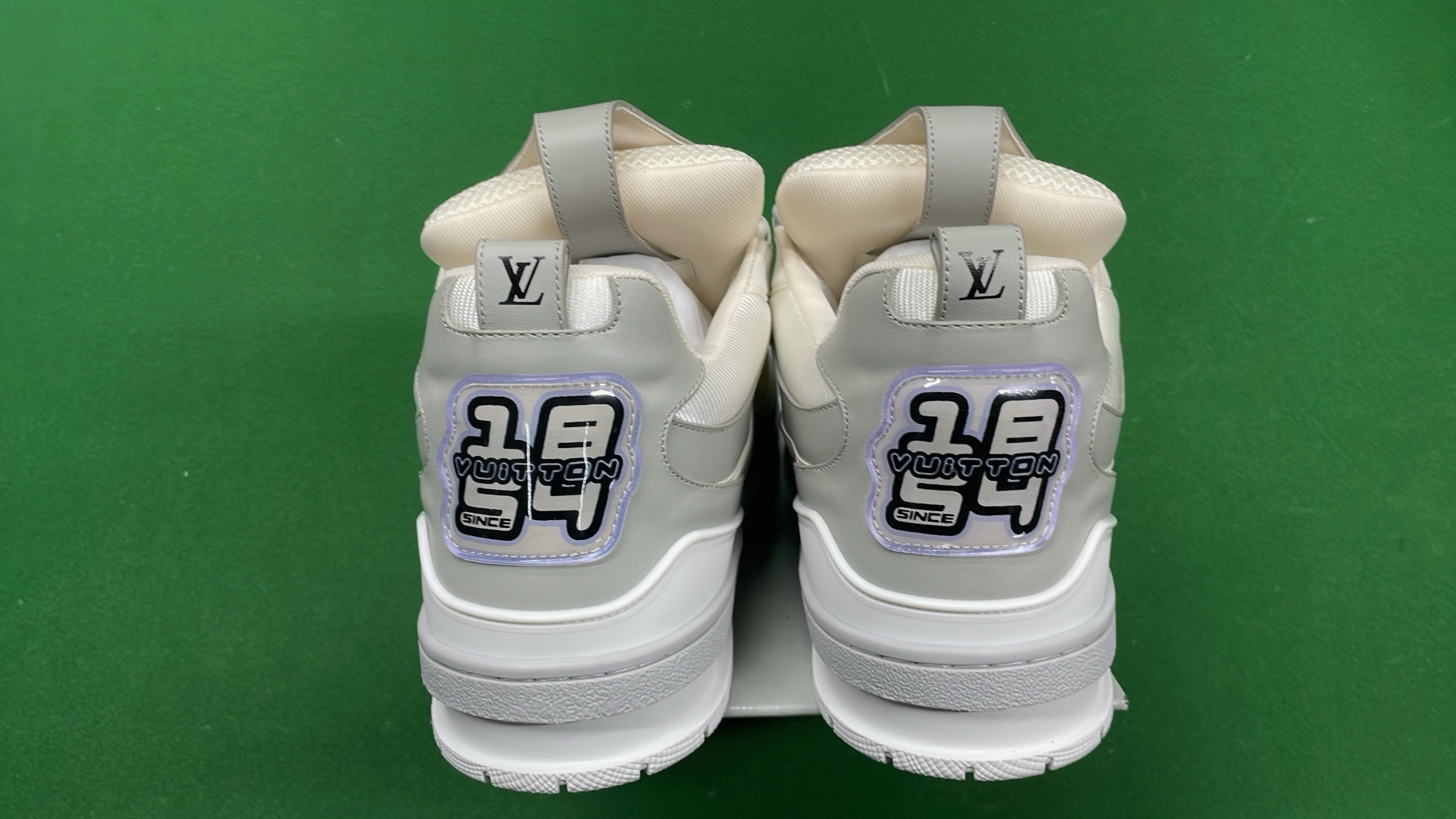 LV Purple Denim Sneakers with Flower Logo