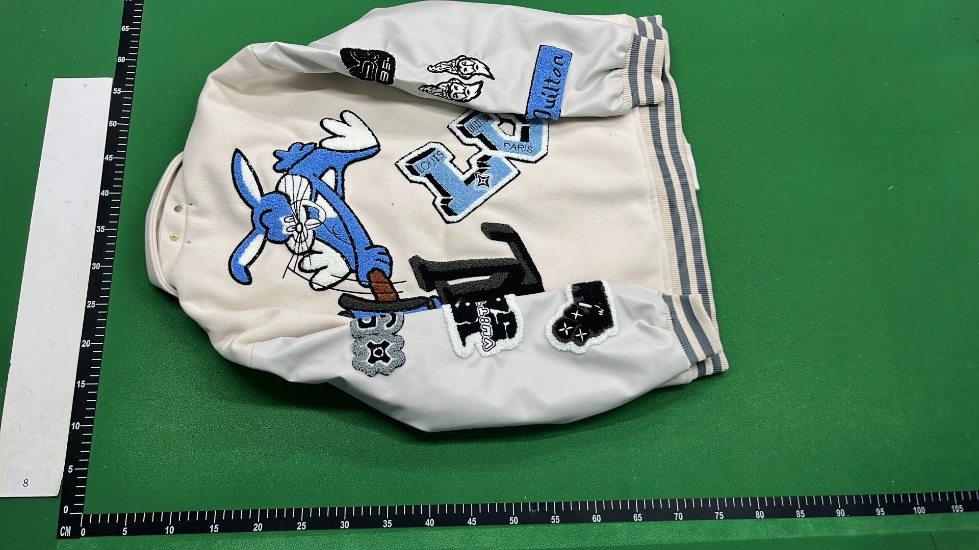 LV Monogram Embroidered Jacket and Pants Set