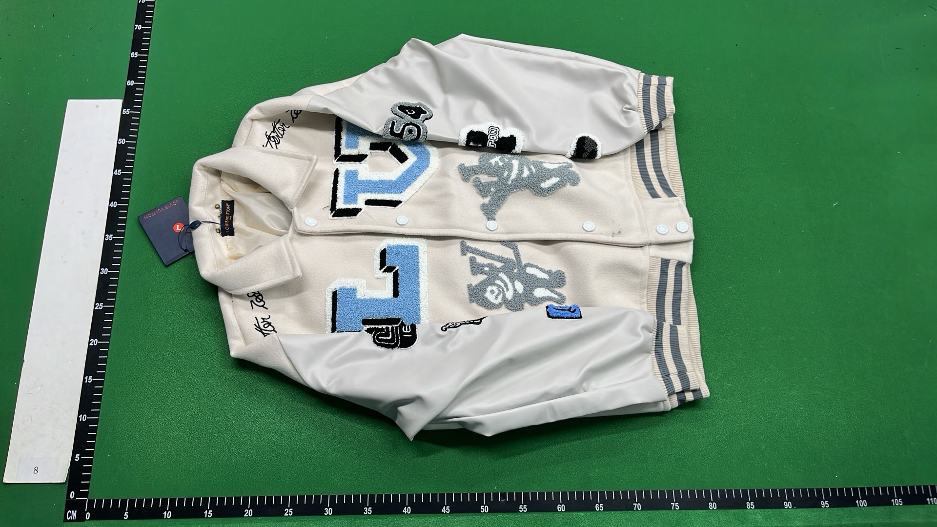 LV Monogram Embroidered Jacket and Pants Set