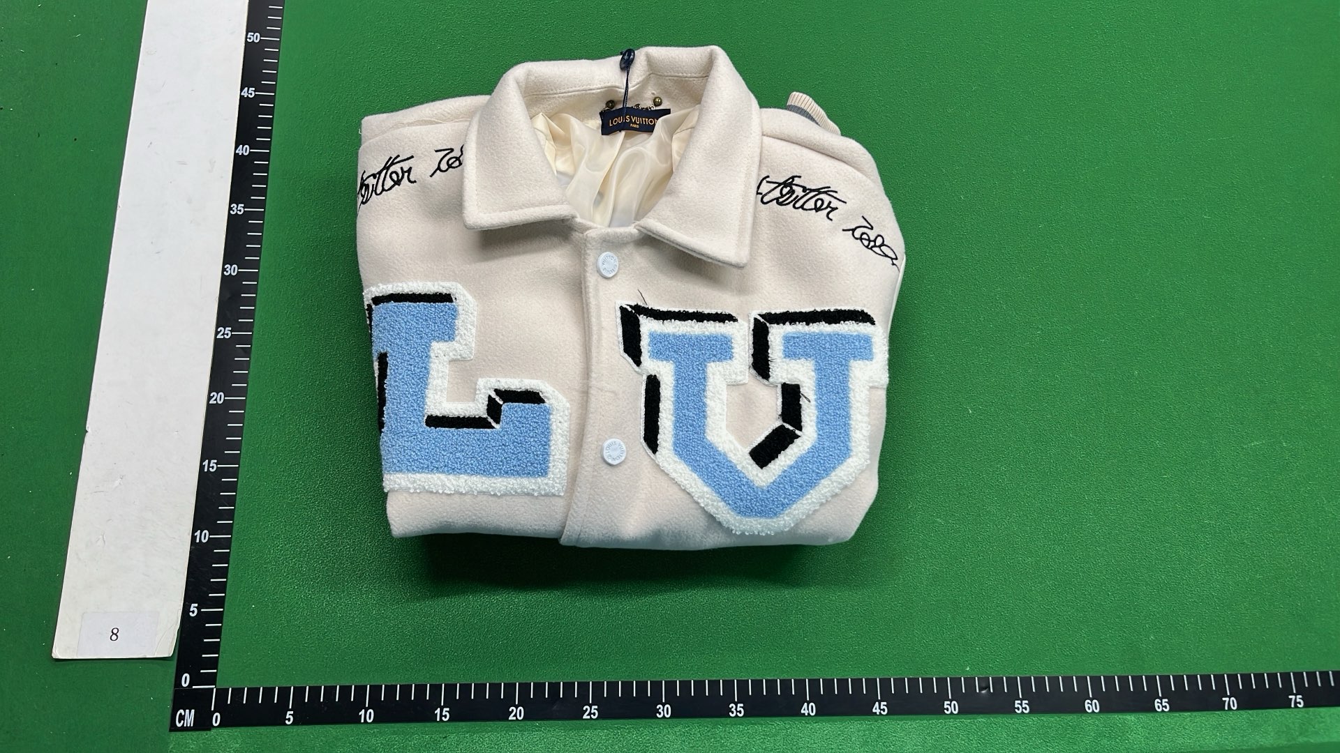 LV Monogram Embroidered Jacket and Pants Set