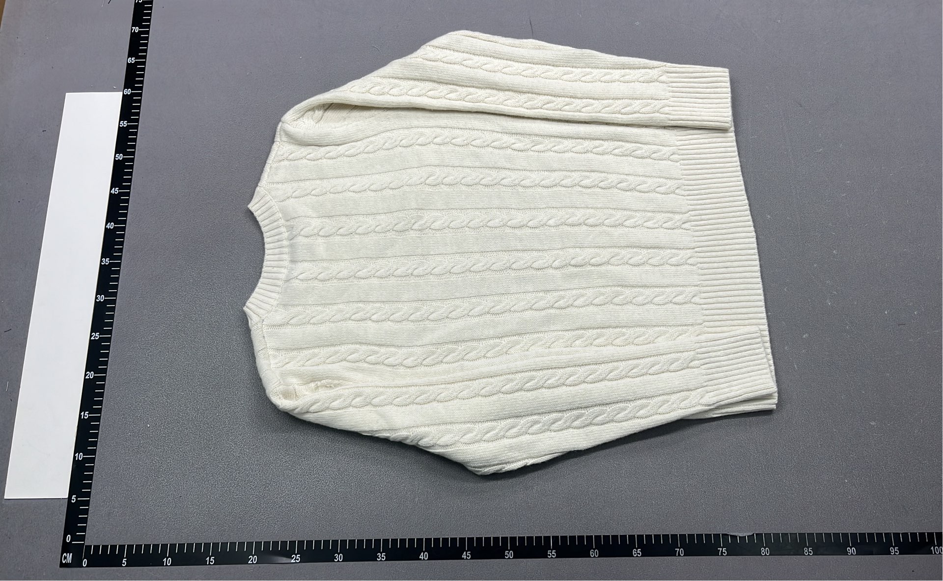 Men's Cable Knit Sweater - Classic White