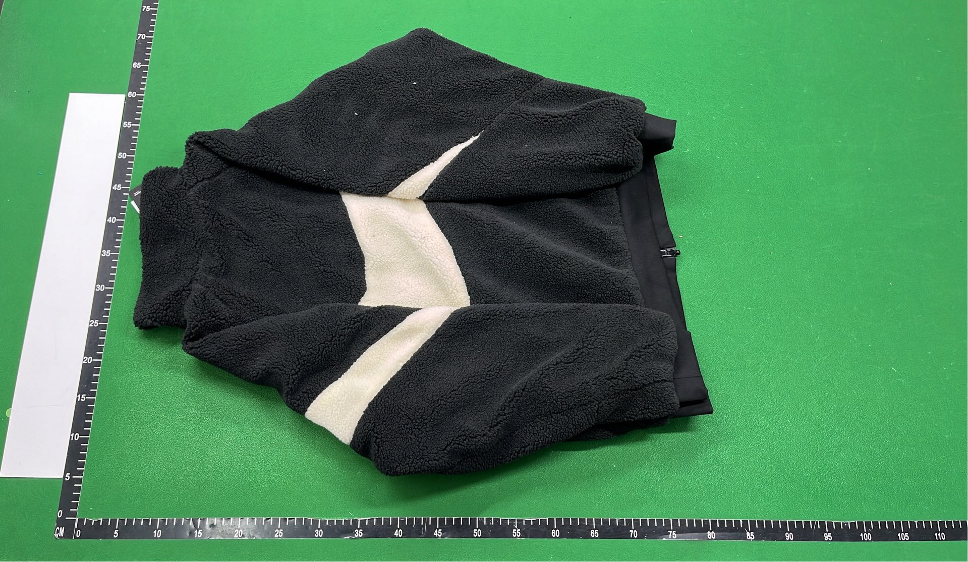 Nike Fleece Jacket with Large Swoosh Logo - White and Black
