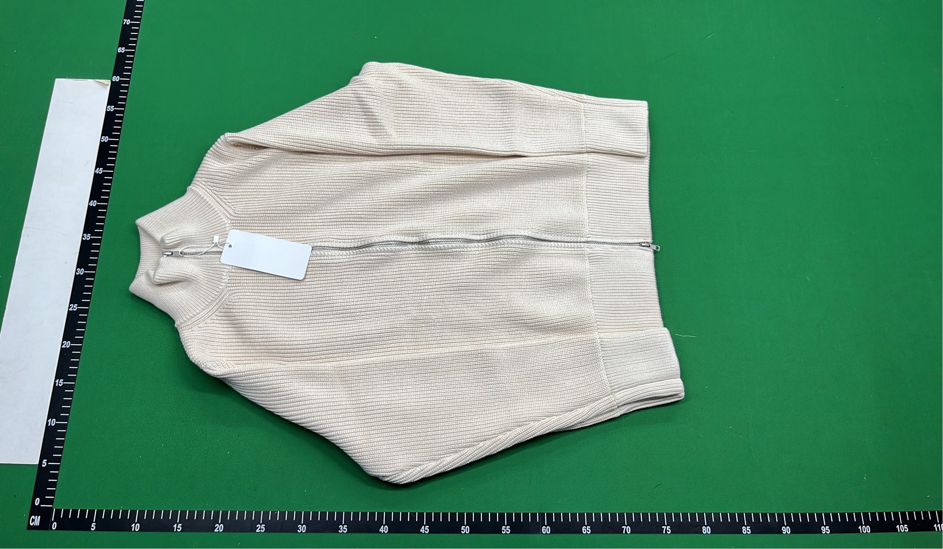 Men's Dark Gray Ribbed Zip-Up Sweater Jacket