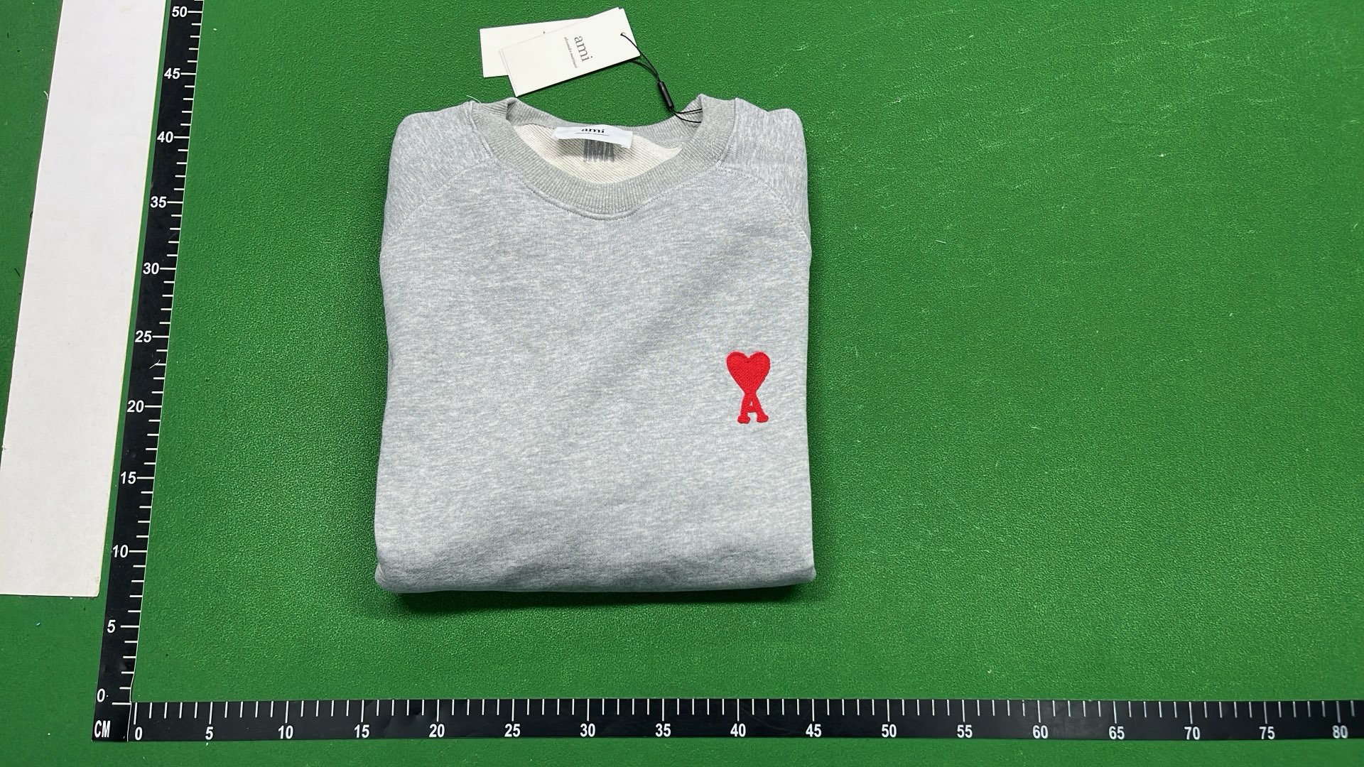AMI Paris Hoodie Sweatshirt with Red Heart Logo
