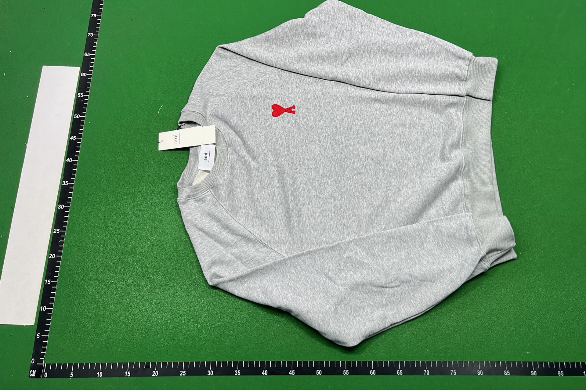 AMI Paris Hoodie Sweatshirt with Red Heart Logo