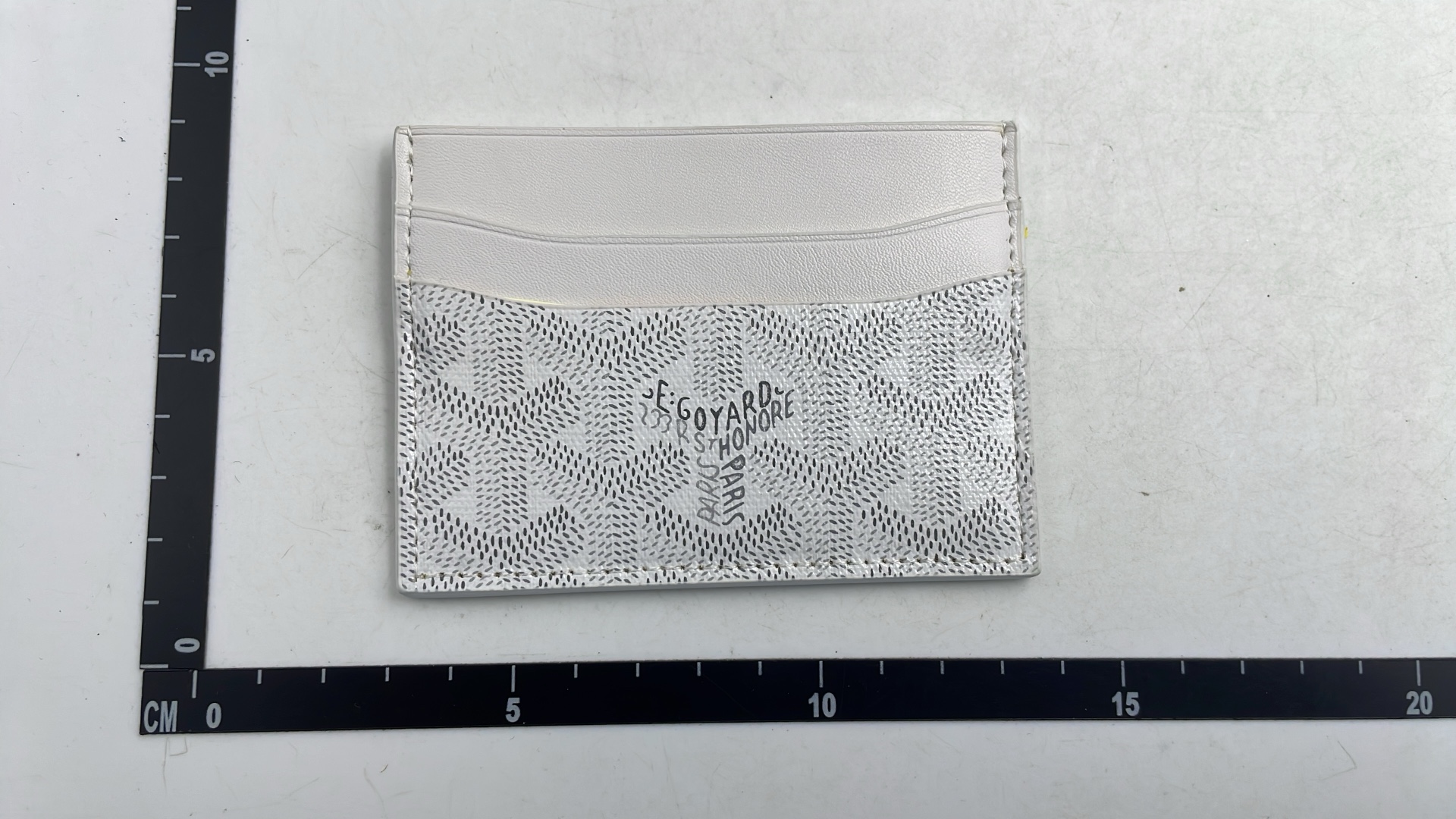 Goyard Monogram Card Holder in Navy, Green and White