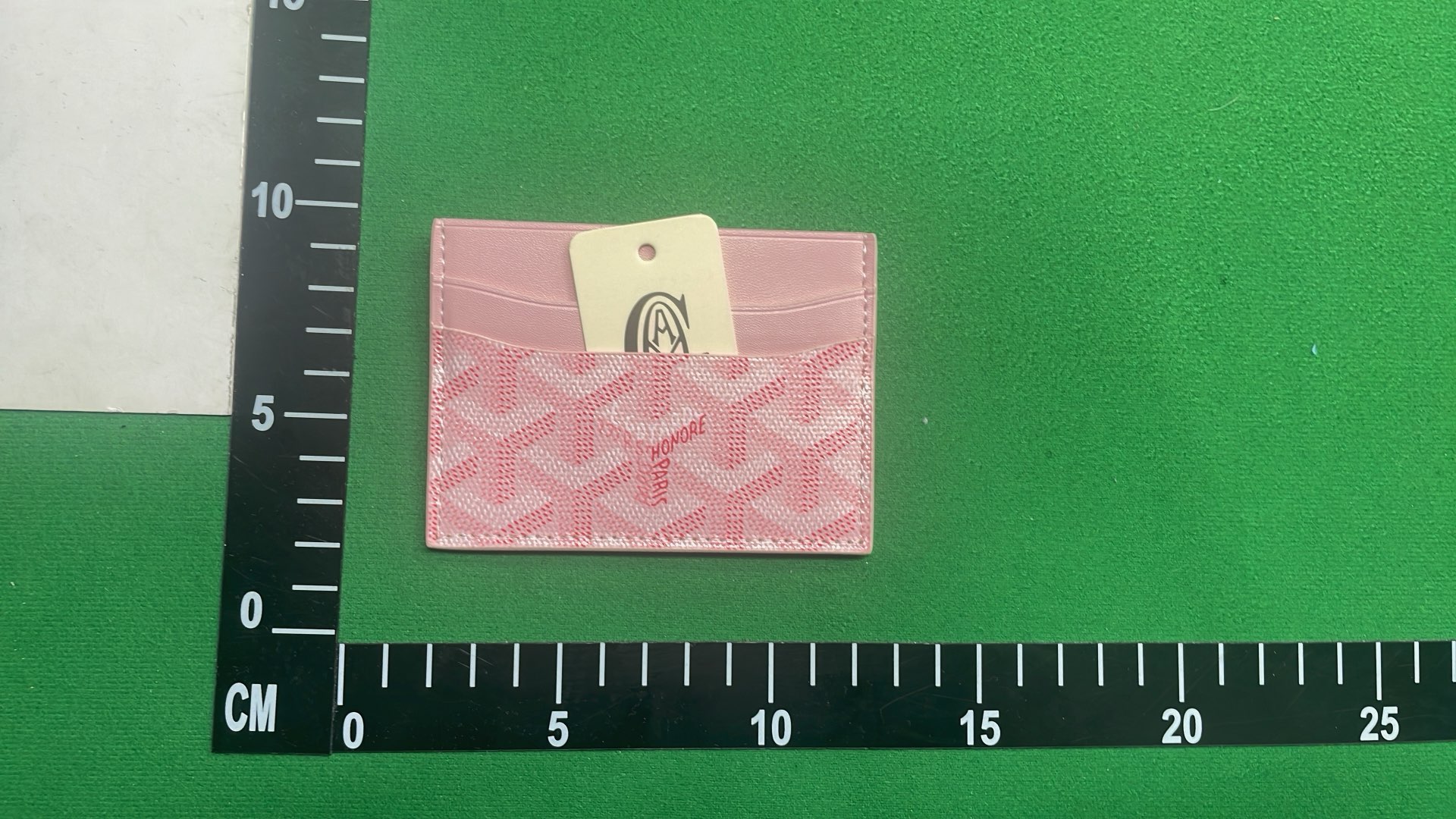 Goyard Monogram Card Holder in Navy, Green and White