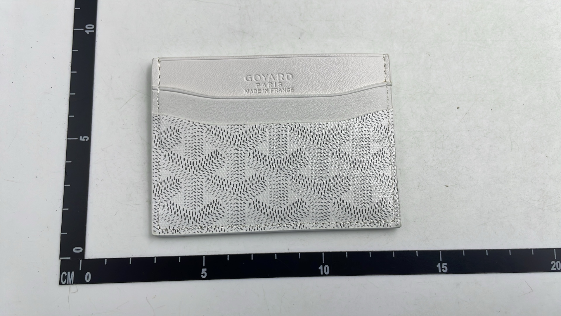 Goyard Monogram Card Holder in Navy, Green and White