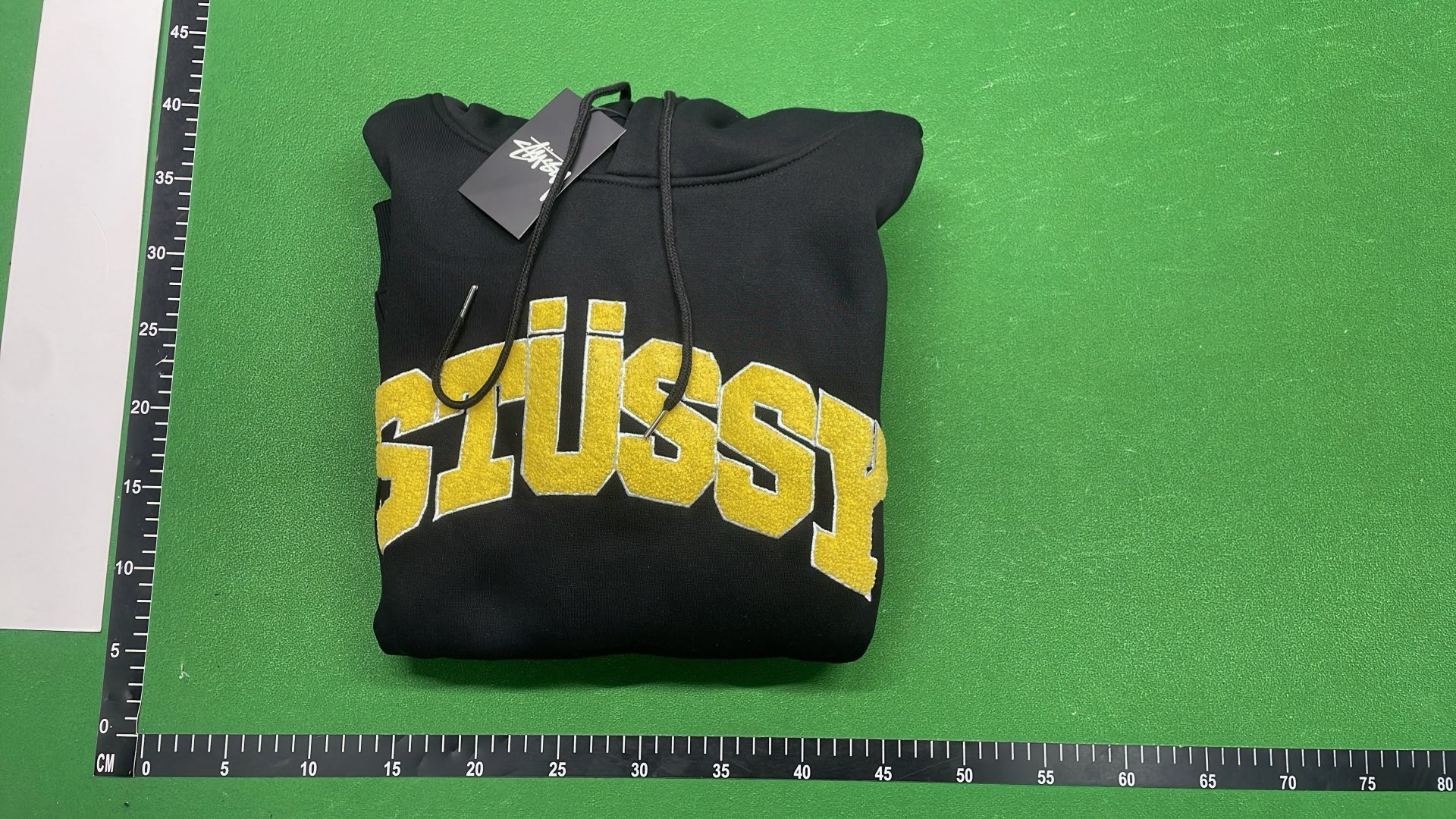 Stussy Gray Hoodie with Red Logo Arch