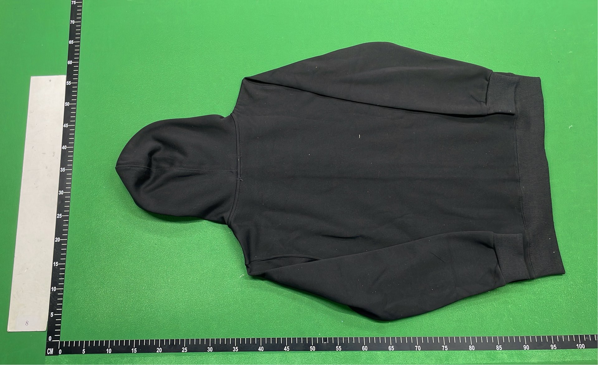 Moncler Black Hoodie Zip-Up Sweatshirt with Logo Patch