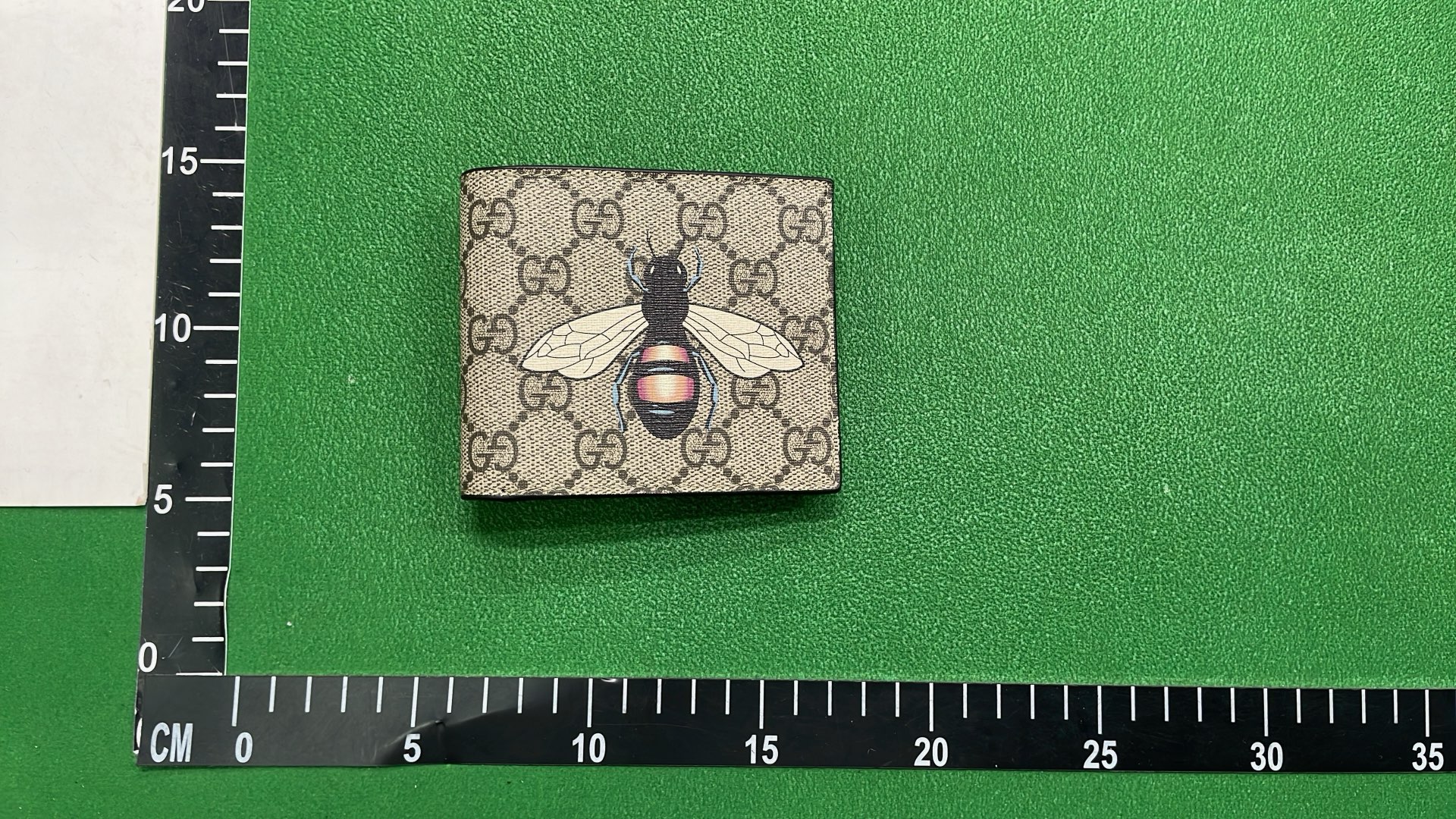 Gucci GG Supreme Wallet with Web Stripe and Bee Motif